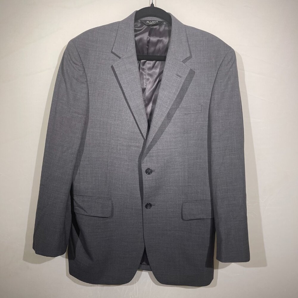 Jos. A. Bank Men’s Gray Blazer Jacket — 100% Wool — 40R